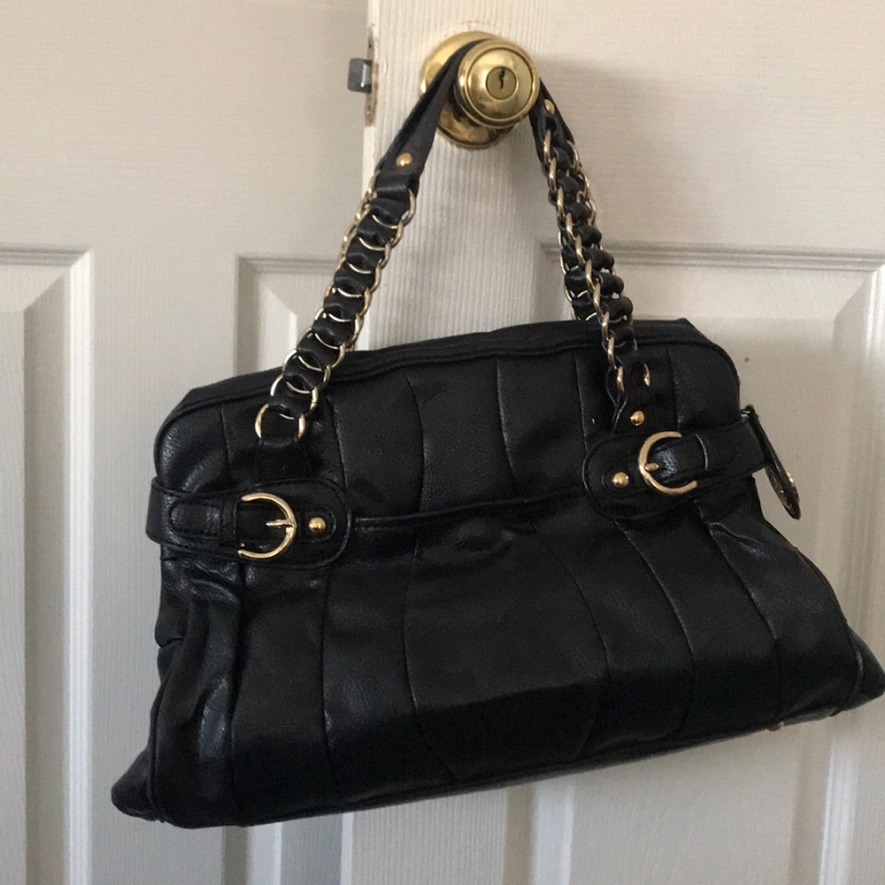 Bebe shoulder bag with gold accents